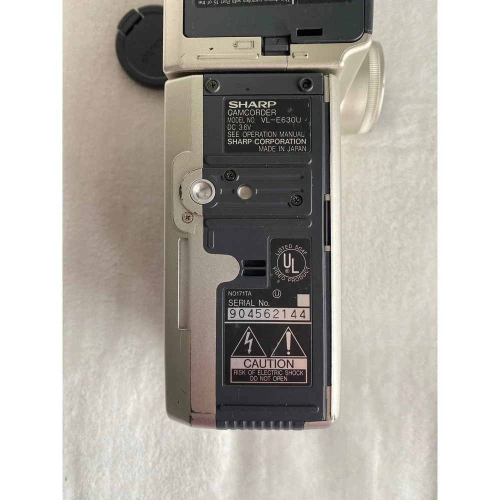 Vintage Sharp Viewcam VL-E630U Camcorder Video Camera Battery Manual Untested